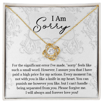 Sorry - Forever Love You - Love Knot Necklace