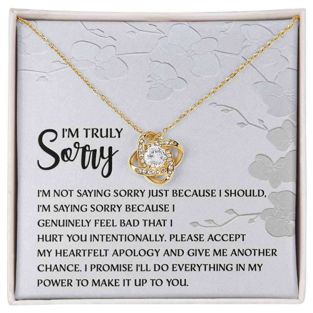 Sorry - Feel Bad - Love Knot Necklace