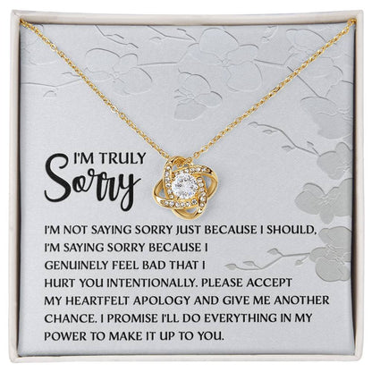 Sorry - Feel Bad - Love Knot Necklace