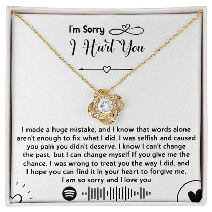 Sorry - You Didn't Deserve - Love Knot Necklace