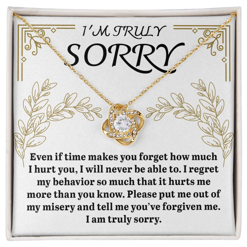 Sorry - It Hurts Me - Love Knot Necklace