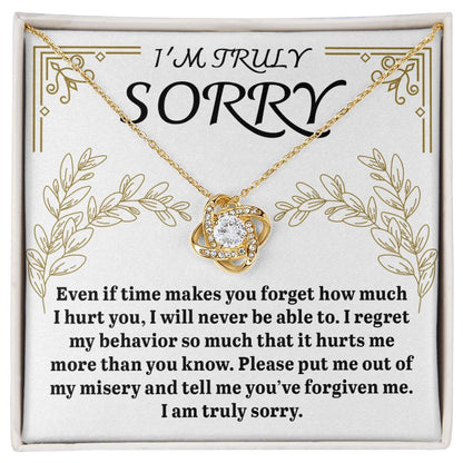 Sorry - It Hurts Me - Love Knot Necklace