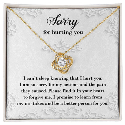 Sorry - Can’t Sleep - Love Knot Necklace