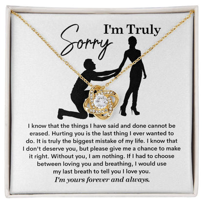 Sorry - My Last Breath - Love Knot Necklace