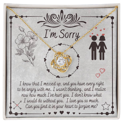 Sorry - I Would Do - Love Knot Necklace