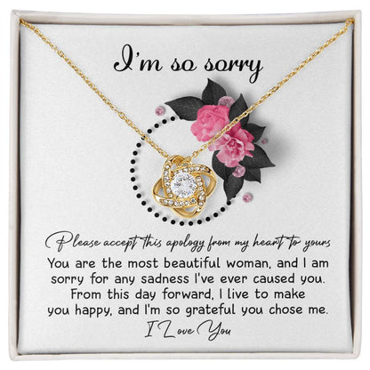 Sorry - Make You Happy - Love Knot Necklace