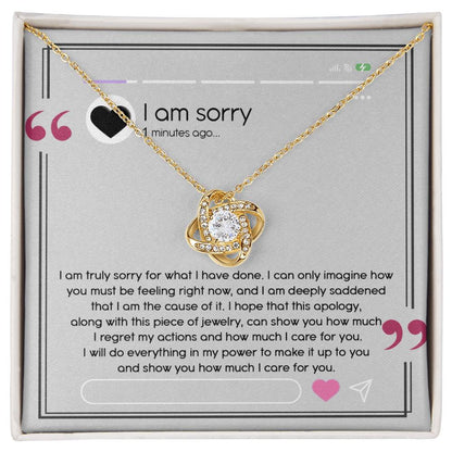 Sorry - Care For You - Love Knot Necklace