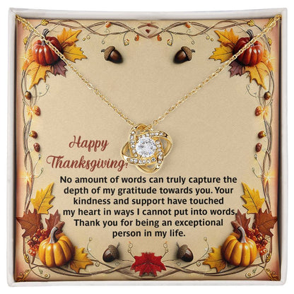 Thanksgiving - Put Into Words - Love Knot Necklace