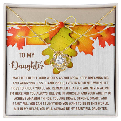 Daughter - For You Always - Love Knot Necklace