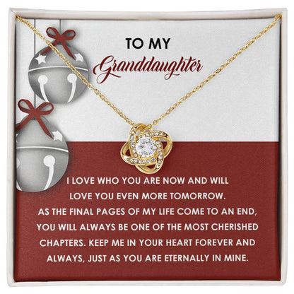 Granddaughter - To An End - Love Knot Necklace