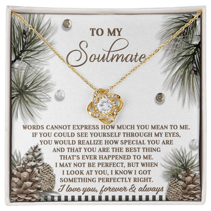Soulmate - Perfectly Right - Love Knot Necklace