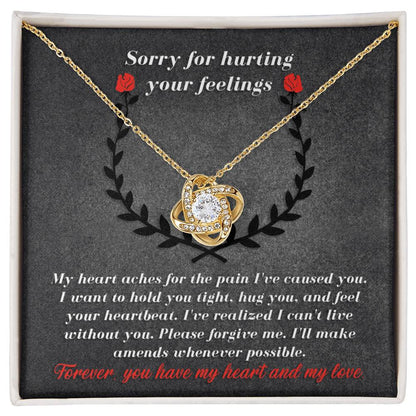 Sorry - Make Amends - Love Knot Necklace