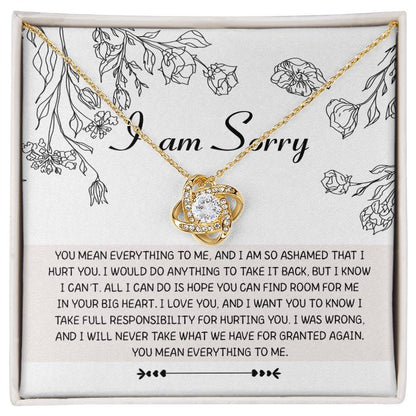 Sorry- Your Big Heart - Love Knot Necklace