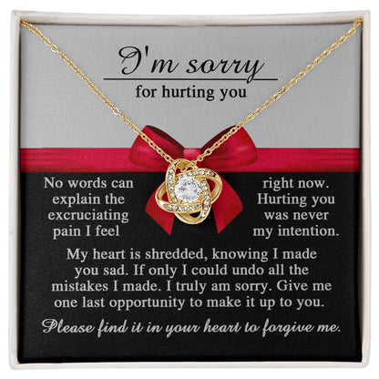 Sorry - Made You Sad - Love Knot Necklace
