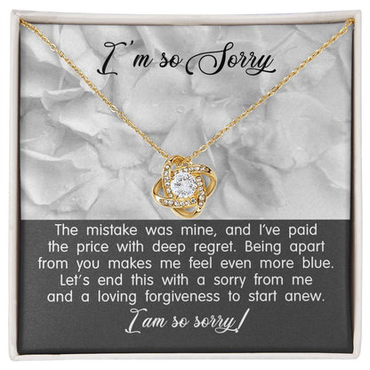 Sorry - With Deep Regret - Love Knot Necklace