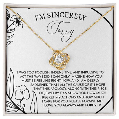 Sorry - Care For You - Love Knot Necklace