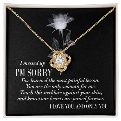 Sorry - Painful Lesson - Love Knot Necklace