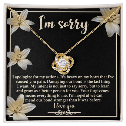 Sorry - The Last Thing - Love Knot Necklace