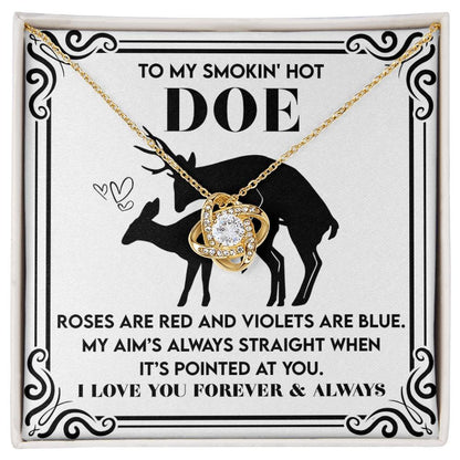 Soulmate - Pointed At You - Love Knot Necklace