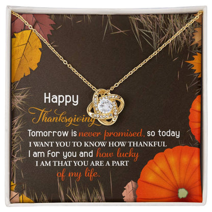 Thanksgiving - How Lucky - Love Knot Necklace