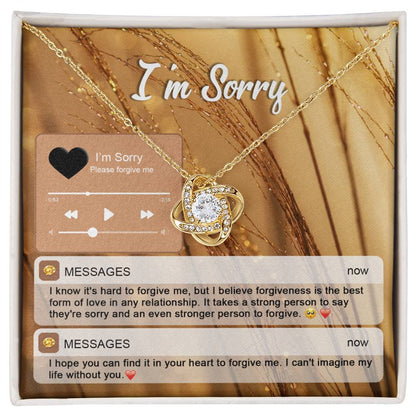 Sorry - Person To Forgive - Love Knot Necklace