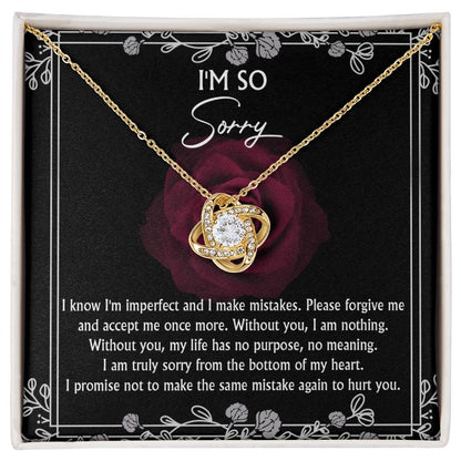 Sorry - I Am Nothing - Love Knot Necklace