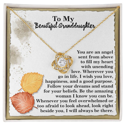 Granddaughter - An Angel - Love Knot Necklace