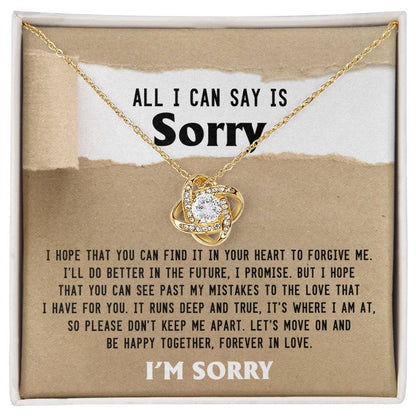 Sorry - Keep Me Apart - Love Knot Necklace