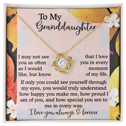 Granddaughter - In Every Way - Love Knot Necklace