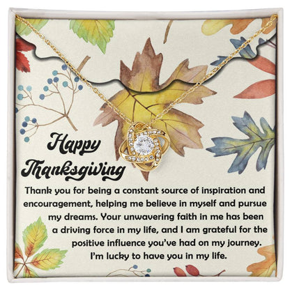 Thanksgiving - On My Journey - Love Knot Necklace