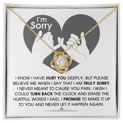 Sorry - Hurtful Words - Love Knot Necklace