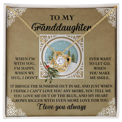 Granddaughter - Grows Bigger - Love Knot Necklace
