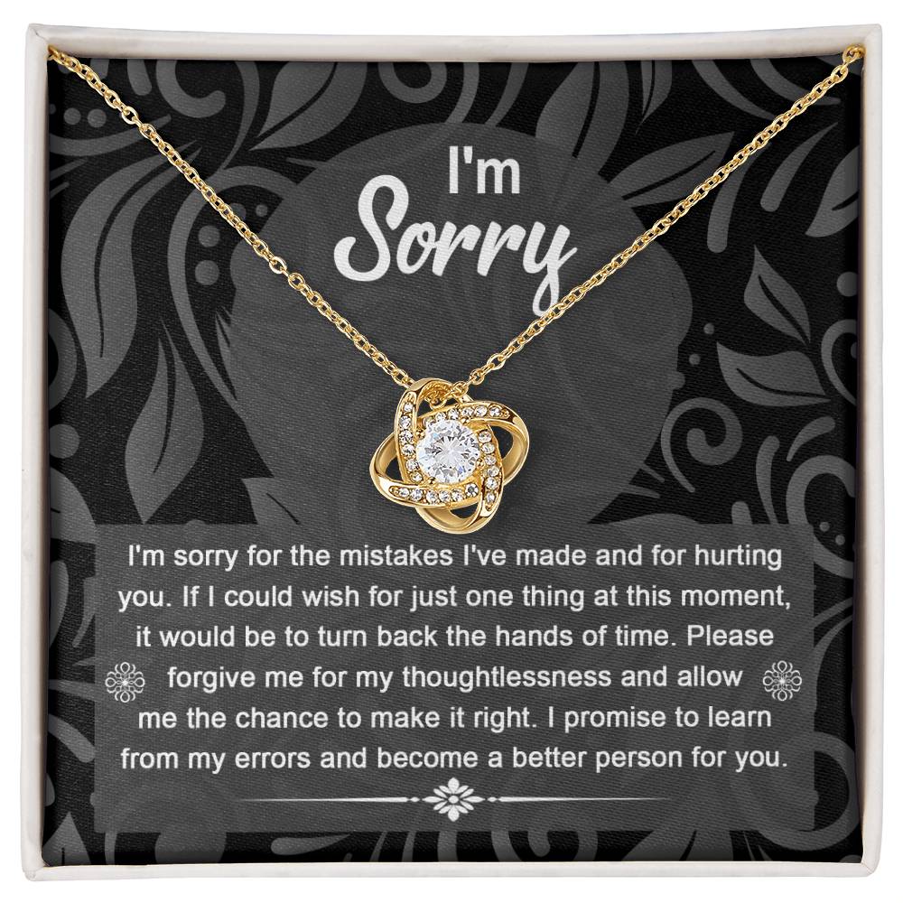 Sorry - Just One Thing - Love Knot Necklace