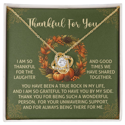 Thanksgiving - By My Side - Love Knot Necklace