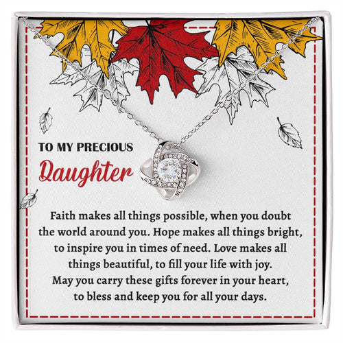 Daughter - Fill Your Life - Love Knot Necklace