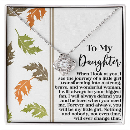 Daughter - Biggest Fan - Love Knot Necklace
