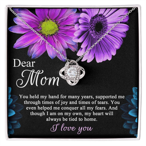 Mom - Held My Hand - Love Knot Necklace