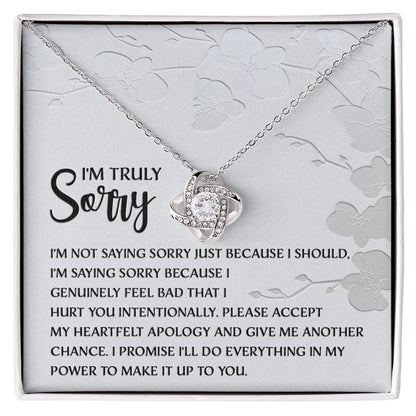 Sorry - Feel Bad - Love Knot Necklace