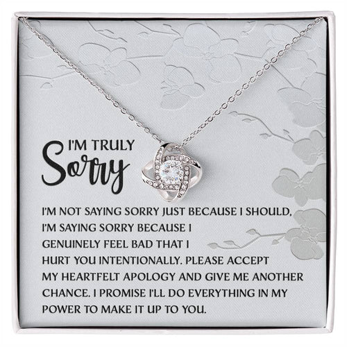 Sorry - Feel Bad - Love Knot Necklace