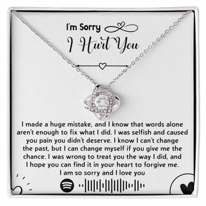 Sorry - You Didn't Deserve - Love Knot Necklace