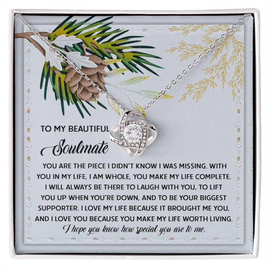 Soulmate - Biggest Supporter - Love Knot Necklace