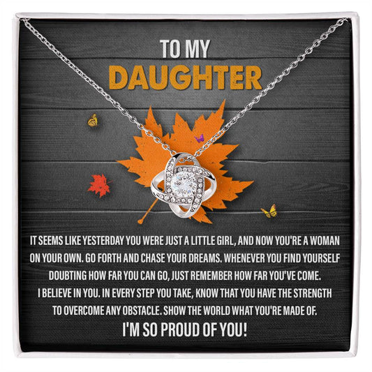 Daughter - You Can Go - Love Knot Necklace
