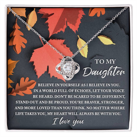 Daughter - To Be Different - Love Knot Necklace