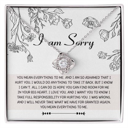 Sorry- Your Big Heart - Love Knot Necklace