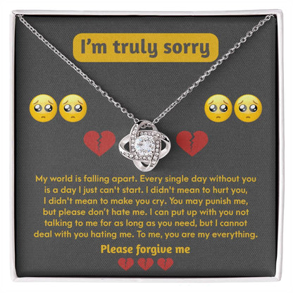 Sorry - Make You Cry - Love Knot Necklace