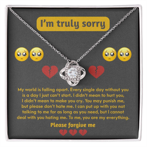 Sorry - Make You Cry - Love Knot Necklace