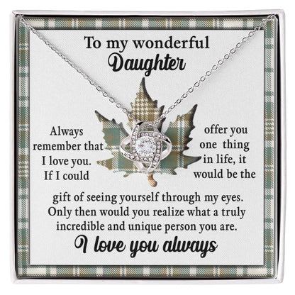 Daughter - Through My Eyes - Love Knot Necklace