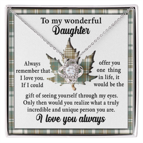 Daughter - Through My Eyes - Love Knot Necklace