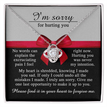 Sorry - Made You Sad - Love Knot Necklace