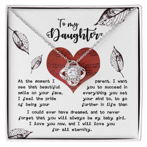 Daughter - On Your Face - Love Knot Necklace